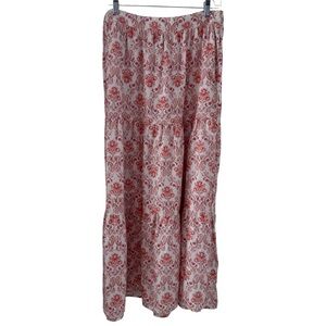 Cynthia Rowley Linen Blend Maxi Skirt Size Small Floral NWT Pockets